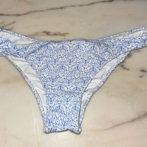 victoria’s secret blue white bikini bottoms large